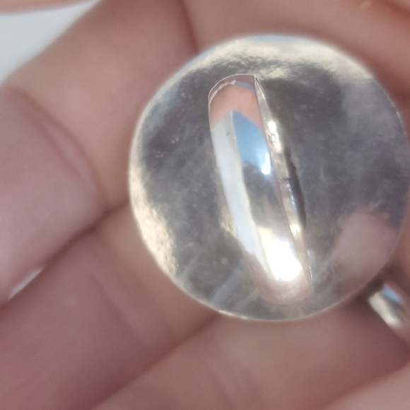New Art Glass Abstract, Hypnotic, Optical Illusion 925 Silver Ring. - Picture 10 of 10